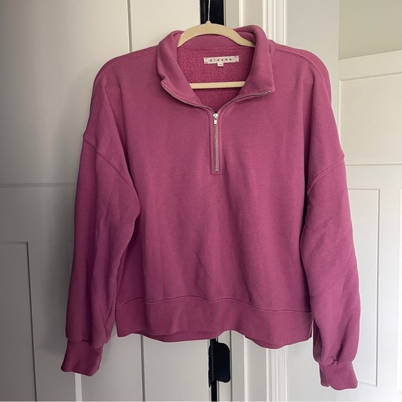 XIRENA DUKE SWEATSHIRT ZIP PRAIRIE POPPY Pullover - Picture 2 of 5